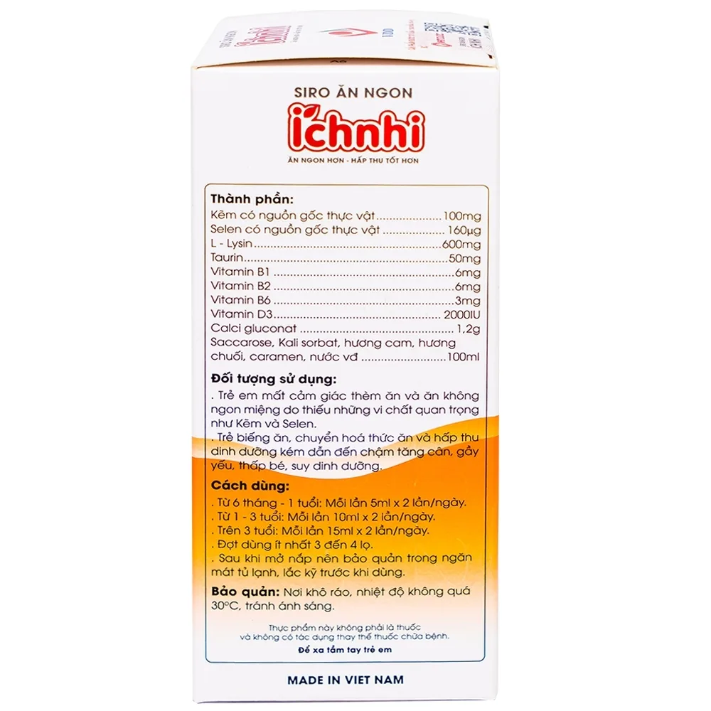 Hình ảnh Siro ăn ngon Íchnhi Nam Dược bổ sung vi chất dinh dưỡng, cải thiện chứng biếng ăn cho trẻ (100ml)
