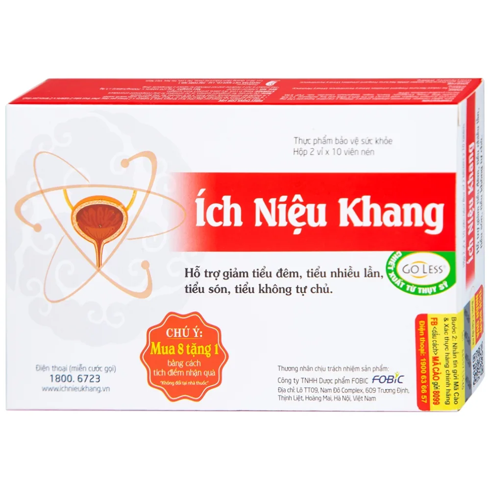 Hình ảnh Viên uống Ích Niệu Khang Medistar hỗ trợ giảm tiểu đêm, tiểu nhiều lần (2 vỉ x 10 viên)