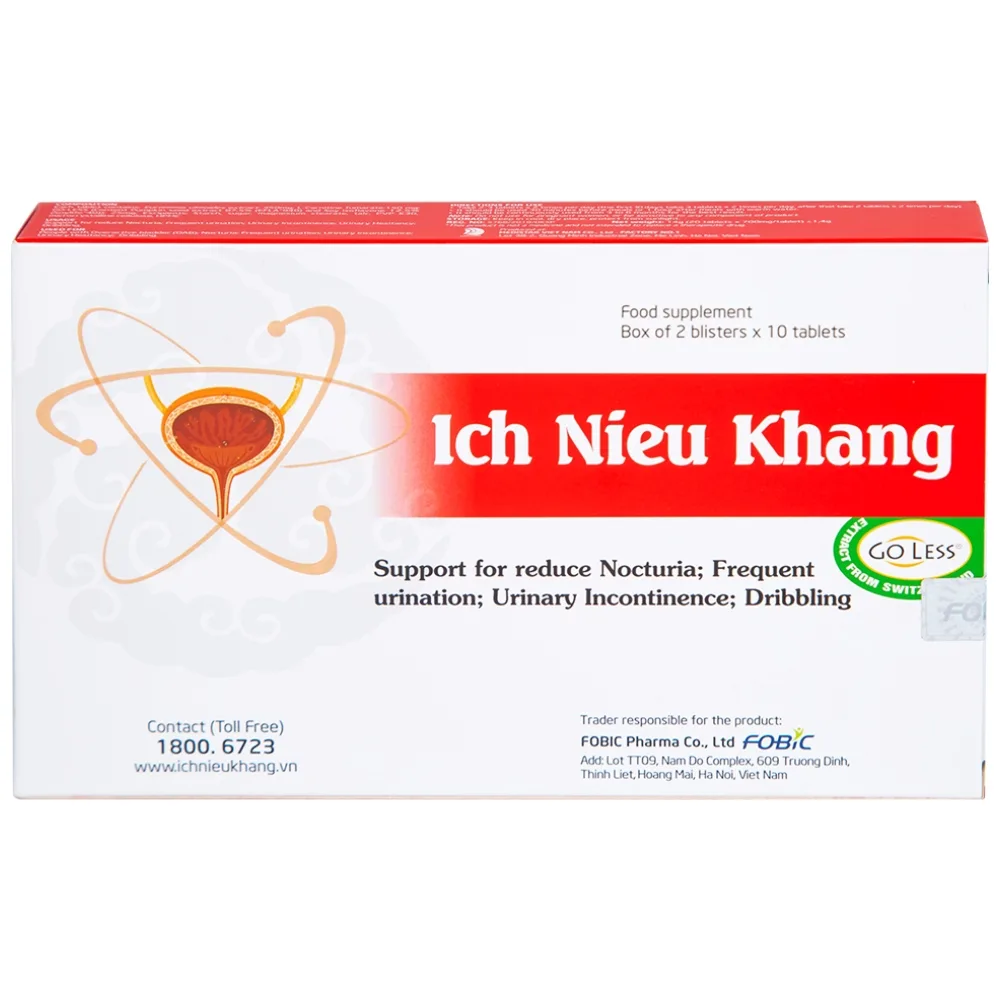 Hình ảnh Viên uống Ích Niệu Khang Medistar hỗ trợ giảm tiểu đêm, tiểu nhiều lần (2 vỉ x 10 viên)