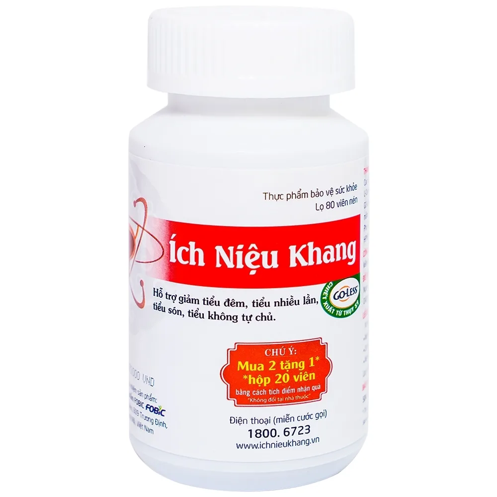 Hình ảnh Viên uống Ích Niệu Khang Medistar hỗ trợ giảm tiểu đêm, tiểu nhiều lần, tiểu són (80 viên)