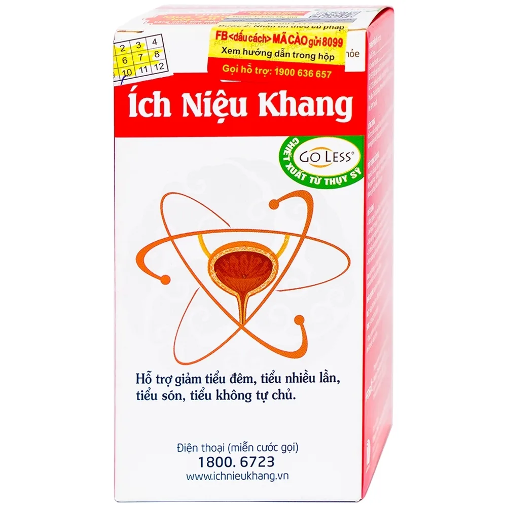 Hình ảnh Viên uống Ích Niệu Khang Medistar hỗ trợ giảm tiểu đêm, tiểu nhiều lần, tiểu són (80 viên)