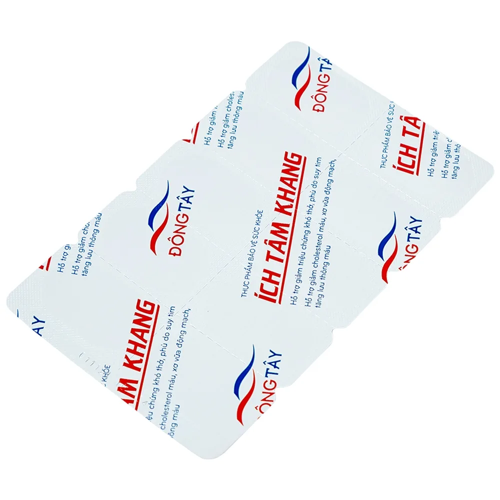 Hình ảnh Viên uống Ích Tâm Khang Hồng Bàng hỗ trợ giảm triệu chứng khó thở, phù do suy tim (3 vỉ x 10 viên)