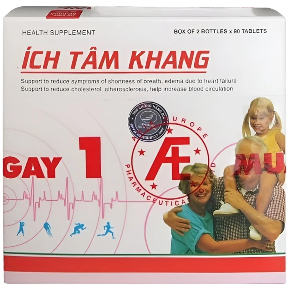 Hình ảnh Viên uống Ích Tâm Khang Hồng Bàng hỗ trợ giảm cholesterol, giảm hình thành huyết khối (180 viên)