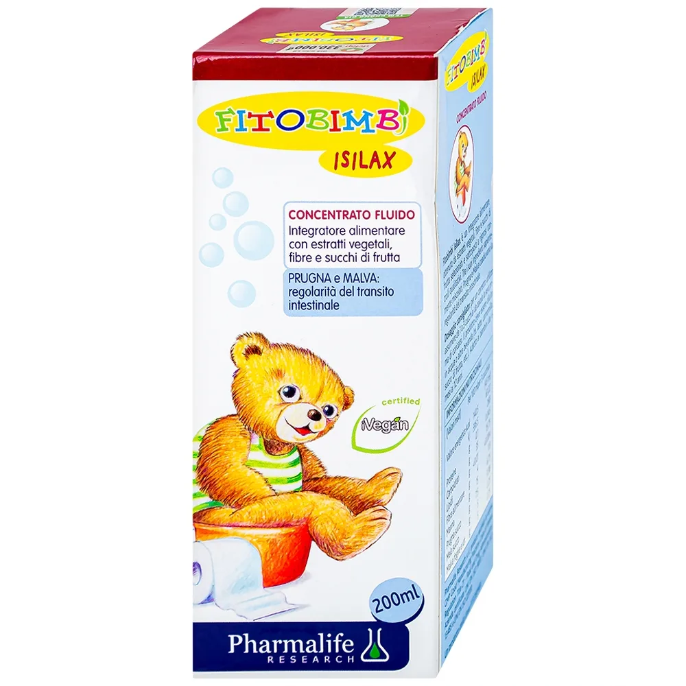 Hình ảnh Siro Fitobimbi Isilax Concentrato Fluido Pharmalife nhuận tràng, hỗ trợ giảm táo bón cho trẻ (200ml)