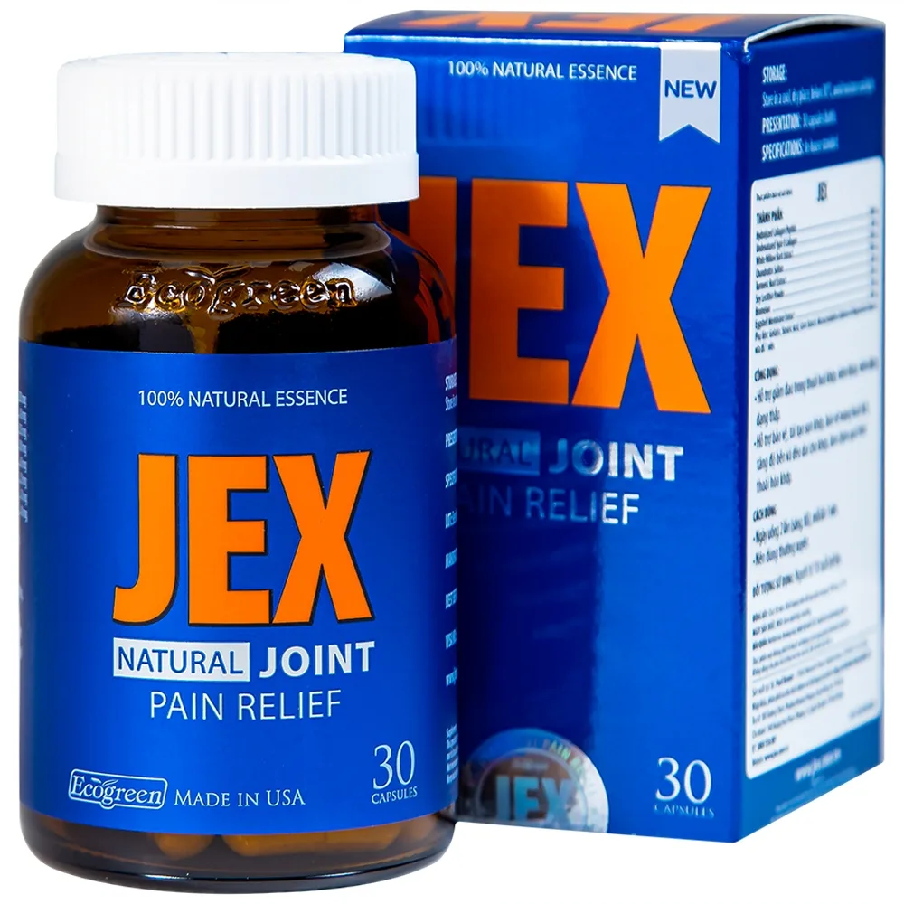 Hình ảnh Viên uống Jex Natural Ecogreen hỗ trợ giảm đau trong thoái hoá khớp, viêm khớp (30 viên)
