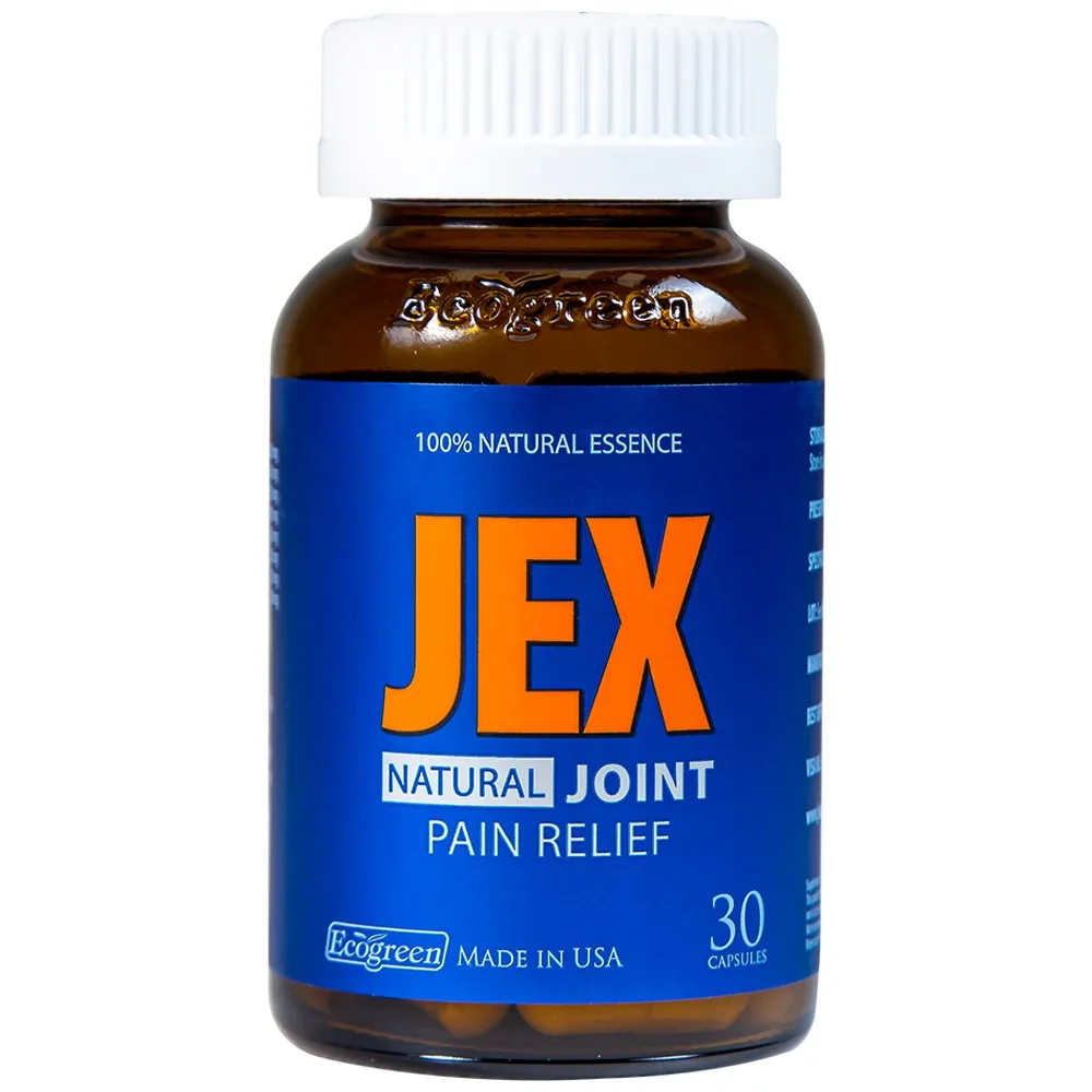 Hình ảnh Viên uống Jex Natural Ecogreen hỗ trợ giảm đau trong thoái hoá khớp, viêm khớp (30 viên)