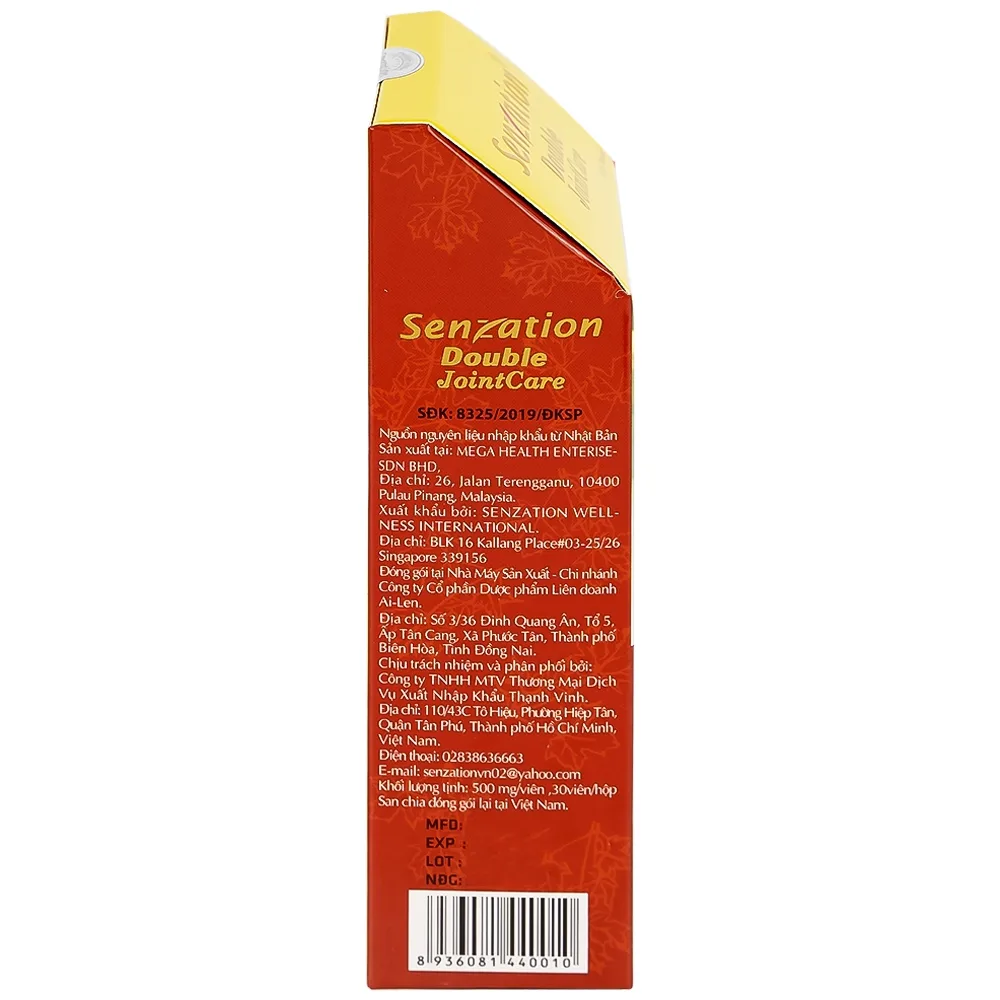 Hình ảnh Viên uống Senzation Double JointCare hỗ trợ mạnh gân xương, giảm đau xương khớp (30 viên)
