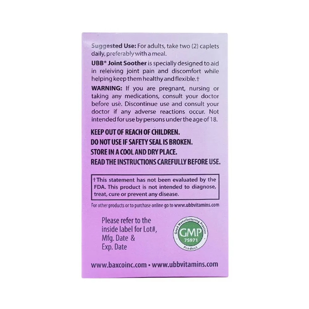Hình ảnh Viên uống Joint Soother UBB hỗ trợ tái tạo sụn và chất nhờn ở các đầu khớp xương (100 viên) 