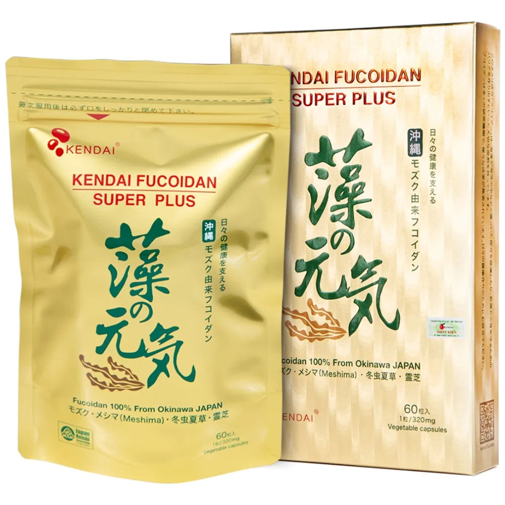 Hình ảnh Viên uống Kendai Fucoidan Super Plus Sumioka hỗ trợ làm giảm nguy cơ u bướu, bảo vệ gan (60 viên)