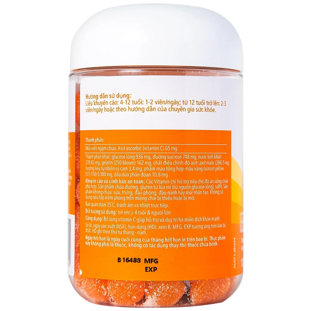 Hình ảnh Kẹo dẻo Vitamin C Vita Gummies Nature's Way vị cam hỗ trợ và duy trì hệ miễn dịch khỏe mạnh (120 viên) 