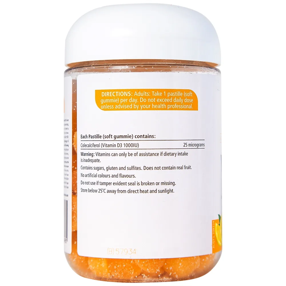 Hình ảnh Viên nhai Vita Gummies Vitamin D3 1000IU Nature's Way hỗ trợ giúp hấp thu canxi (120 viên)