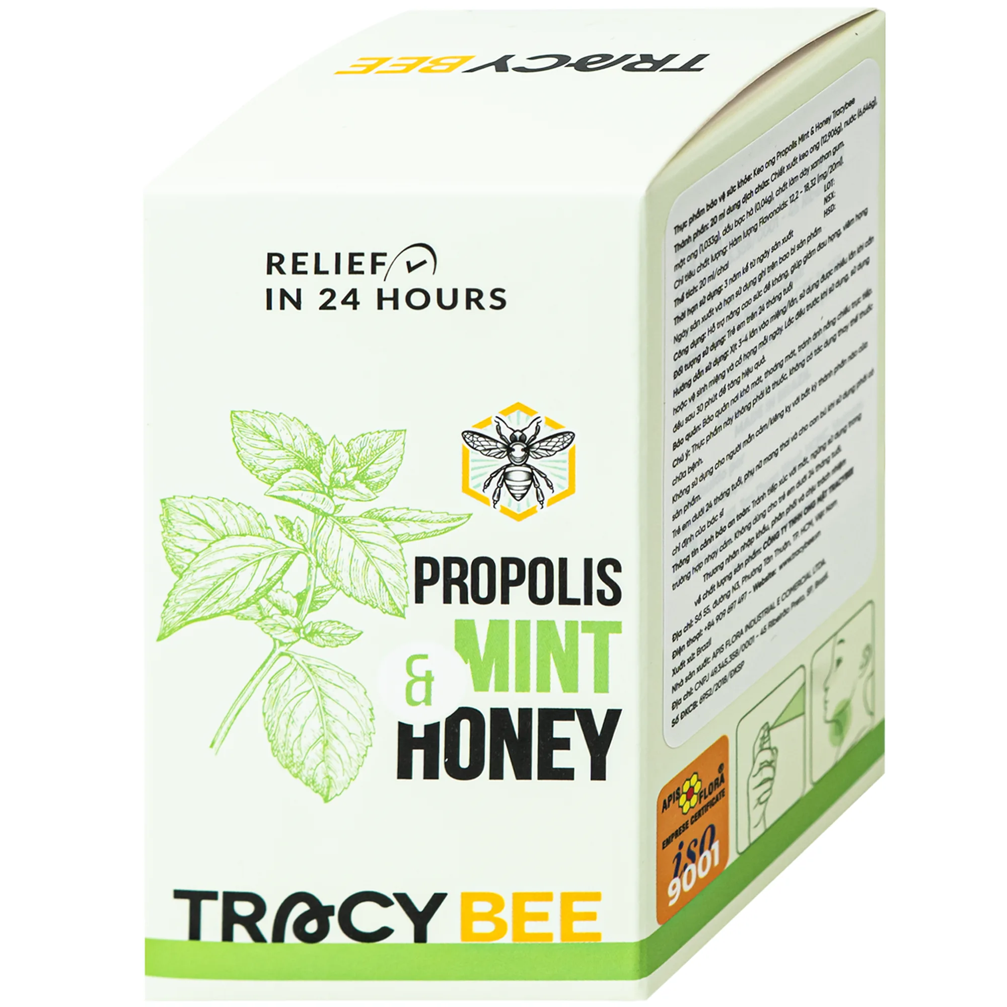 Hình ảnh Keo ong giúp giảm viêm họng Propolis Mint & Honey Tracybee (20ml)