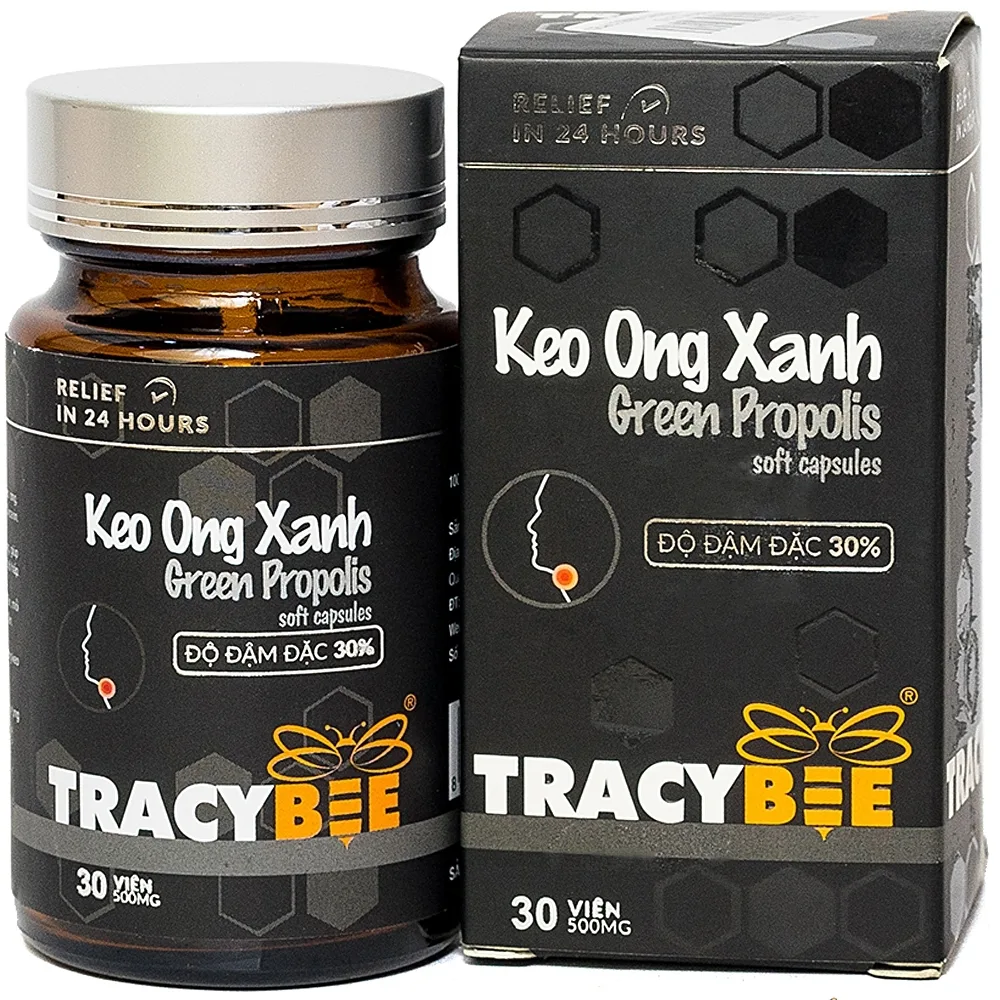Hình ảnh Viên uống Keo Ong Xanh Propolis Tracybee bổ sung kháng thể tự nhiên của keo ong (30 viên)