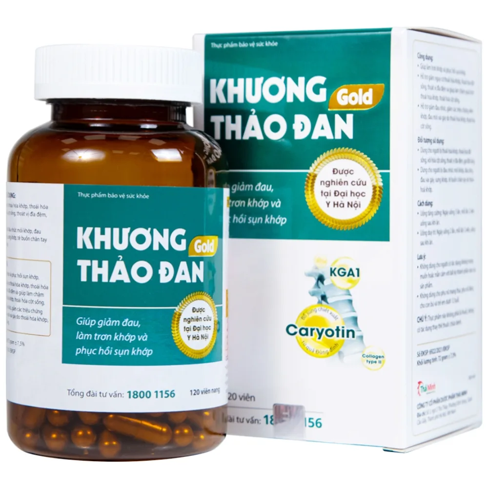 Hình ảnh Viên uống Khương Thảo Đan Gold Thái Minh giảm đau, làm trơn khớp và phục hồi sụn khớp (120 viên)
