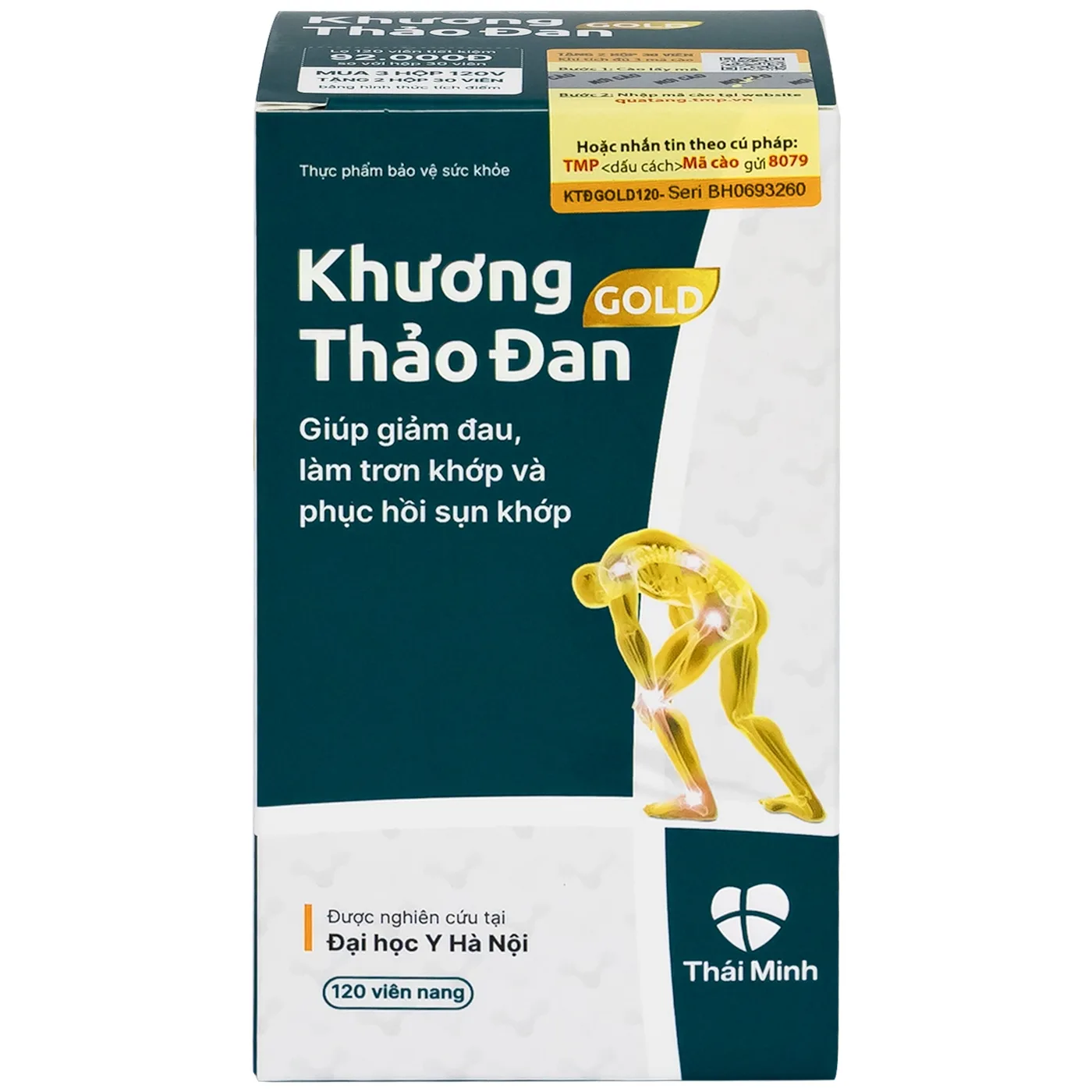 Hình ảnh Viên uống Khương Thảo Đan Gold Thái Minh giảm đau, làm trơn khớp và phục hồi sụn khớp (120 viên)