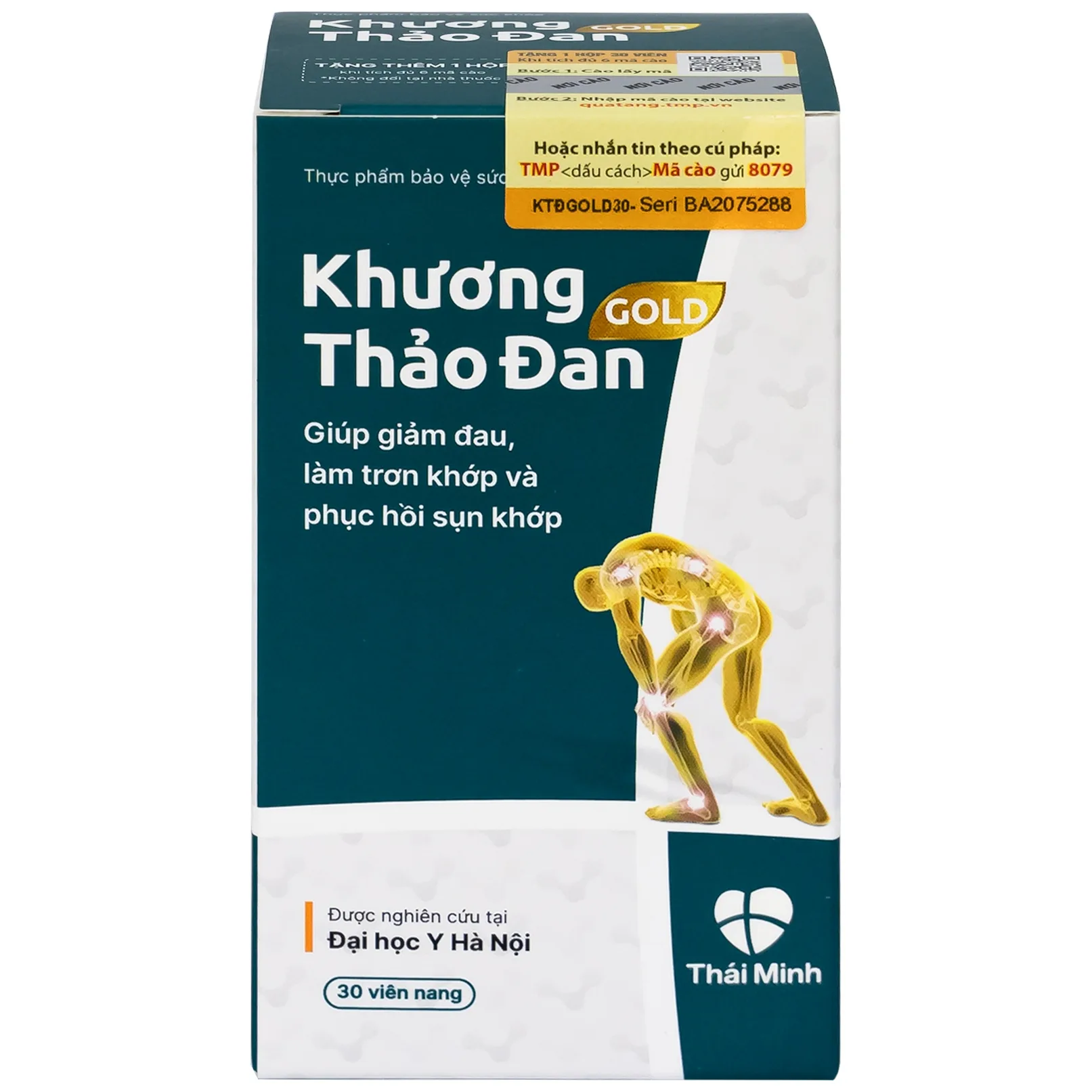 Hình ảnh Viên uống Khương Thảo Đan Gold Thái Minh giảm đau, làm trơn khớp và phục hồi sụn khớp (30 viên)