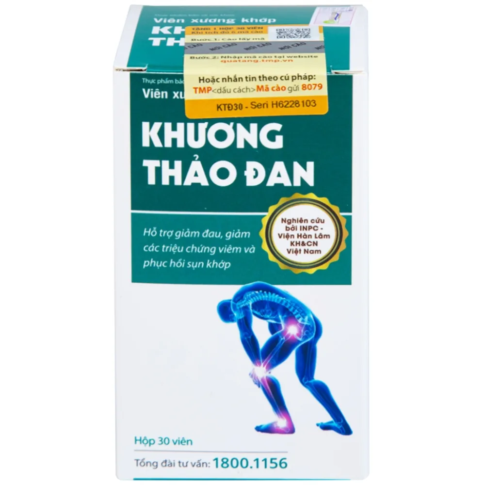 Hình ảnh Viên xương khớp Khương Thảo Đan hỗ trợ làm trơn khớp và phục hồi sụn khớp (30 viên)