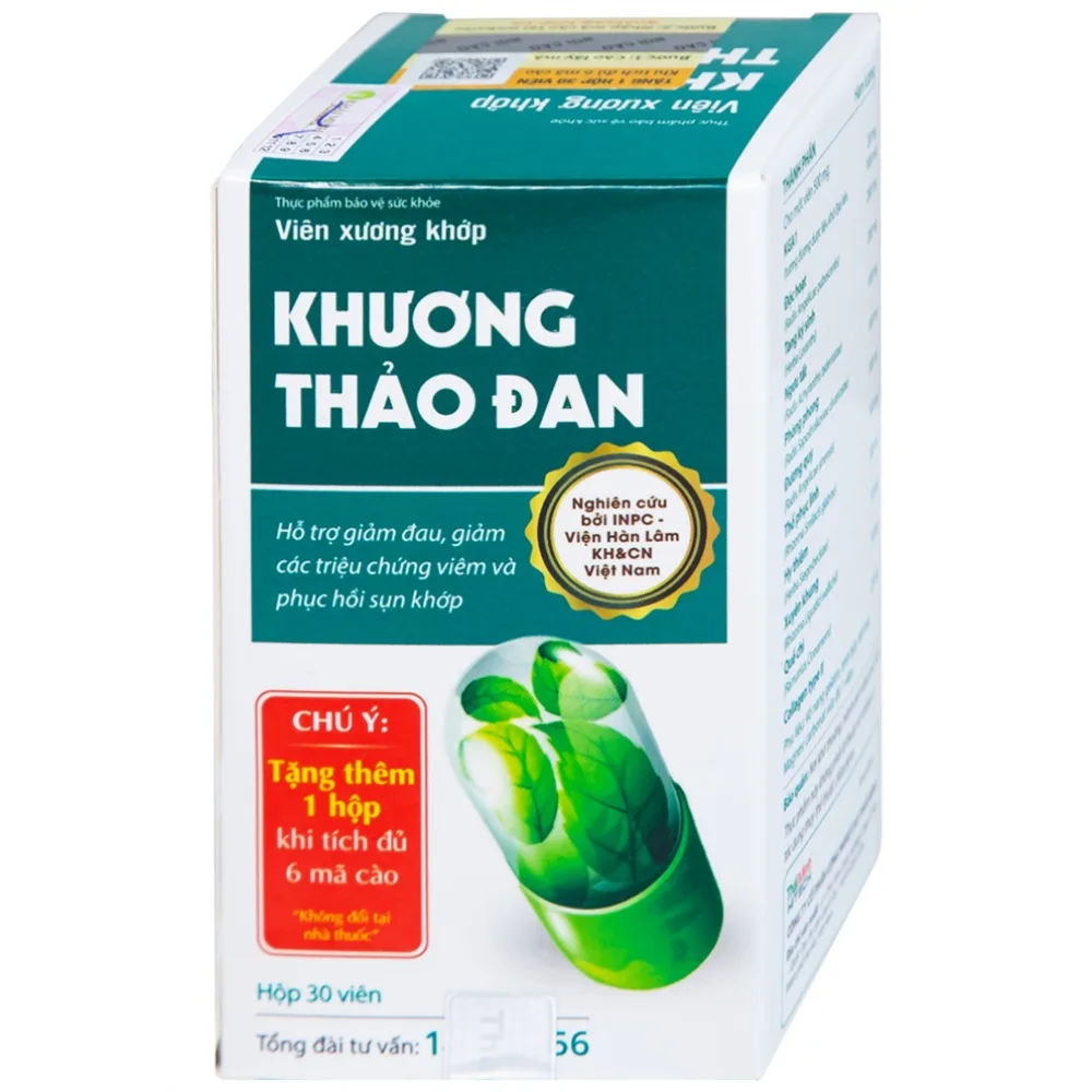 Hình ảnh Viên xương khớp Khương Thảo Đan hỗ trợ làm trơn khớp và phục hồi sụn khớp (30 viên)