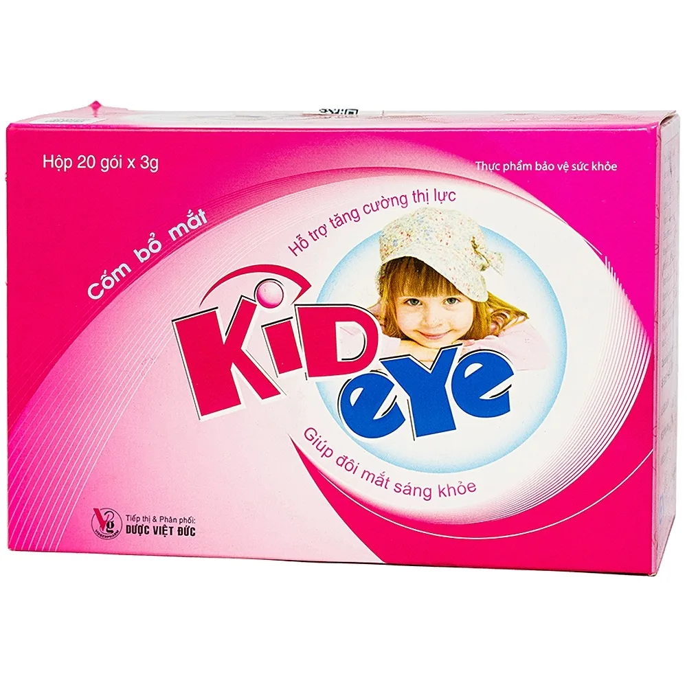 Hình ảnh Cốm bổ mắt Kid Eye hỗ trợ tăng cường thị lực (20 gói x 3g)