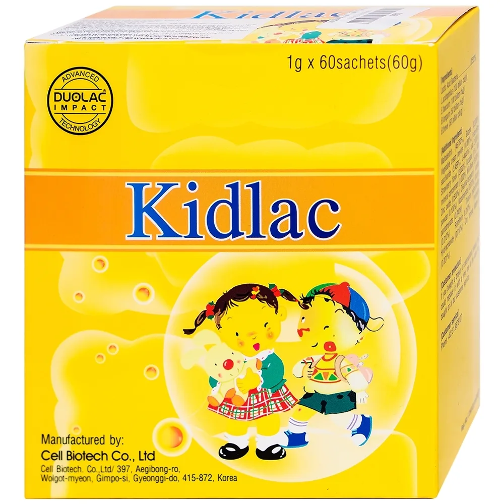 Hình ảnh Men vi sinh Kidlac Cell Biotech giúp đường ruột khỏe mạnh, hấp thu tốt hơn (60 gói)