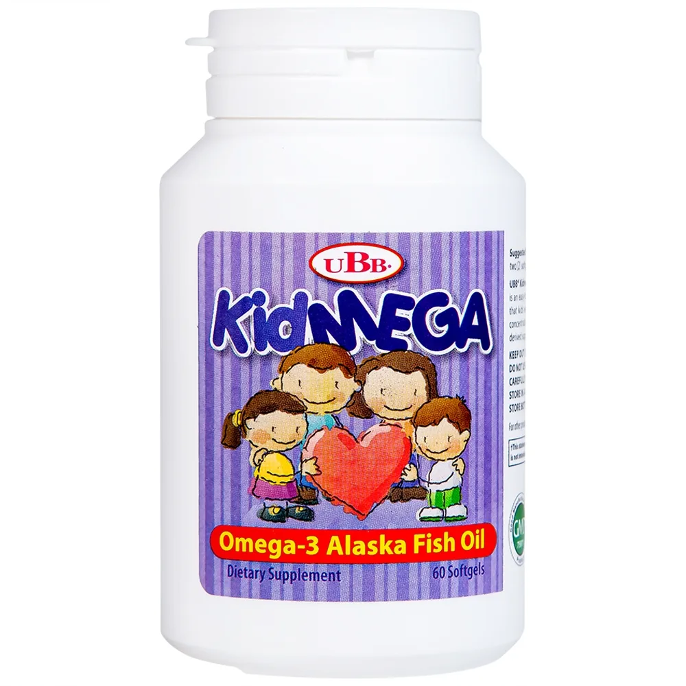 Hình ảnh Viên uống KidMega UBB bổ sung DHA & EPA, giúp bổ não, tốt cho mắt (60 viên)