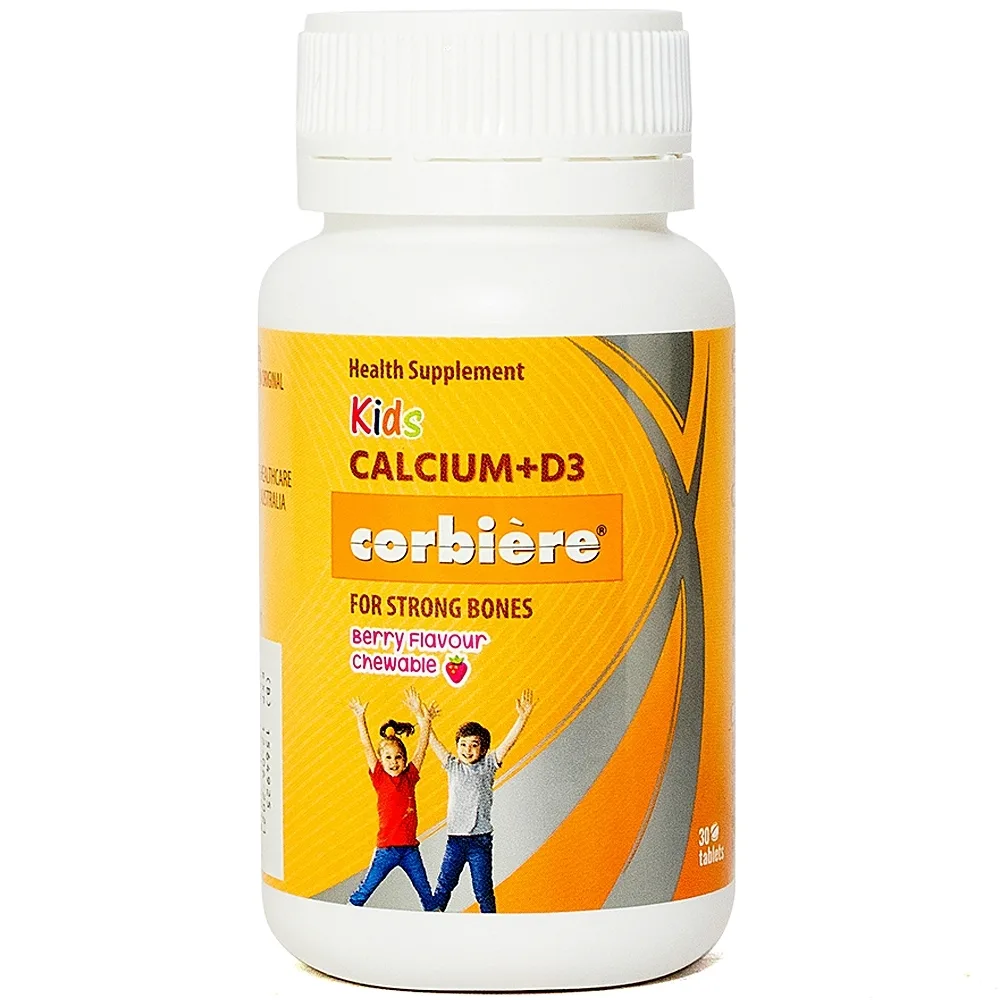 Hình ảnh Viên nhai Kids Calcium+D3 Corbiere Sanofi giúp xương chắc khỏe (30 viên)