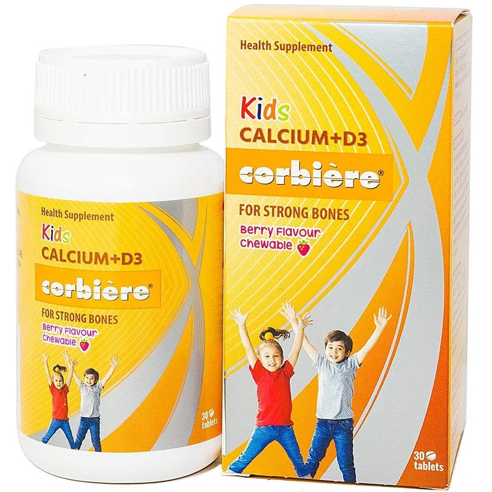 Hình ảnh Viên nhai Kids Calcium+D3 Corbiere Sanofi giúp xương chắc khỏe (30 viên)