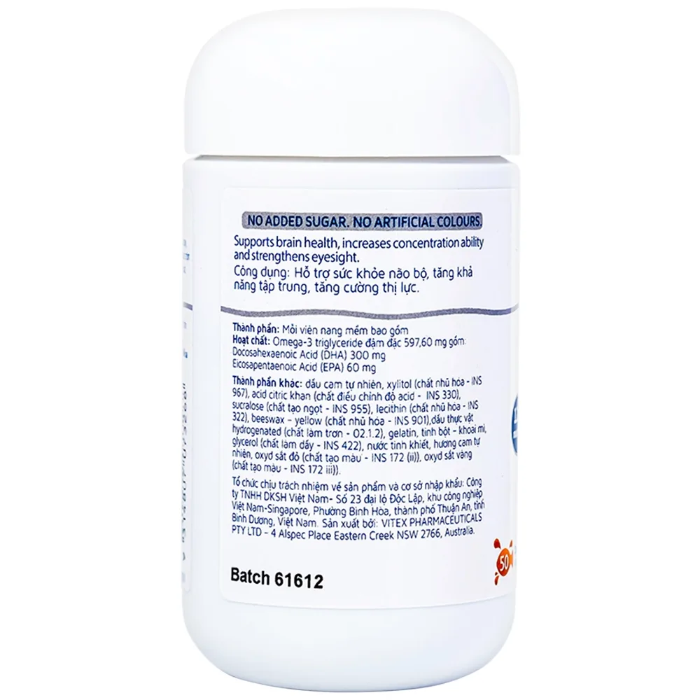 Hình ảnh Viên nhai Kids Smart DHA 300mg Triple Strength Nature's Way hỗ trợ sức khỏe não bộ (50 viên)