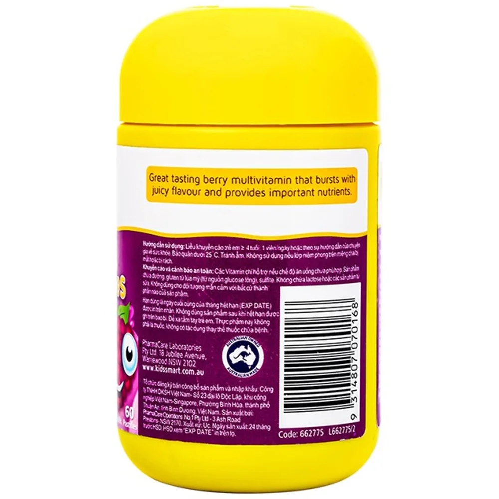 Hình ảnh Viên nhai Kids Smart Nature's Way Vita Gummies Multi-vitamin Vegies bổ sung một số vitamin và tăng sức khỏe  (60 viên)