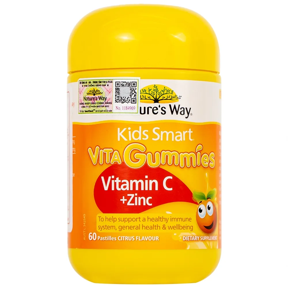 Hình ảnh Viên nhai Kids Smart Vita Gummies bổ sung Vitamin C và kẽm giúp tăng cường sức đề kháng(60 viên)