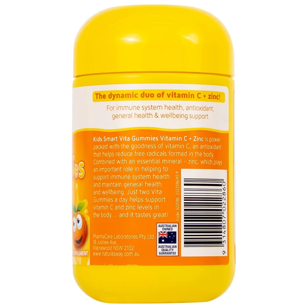 Hình ảnh Viên nhai Kids Smart Vita Gummies bổ sung Vitamin C và kẽm giúp tăng cường sức đề kháng(60 viên)