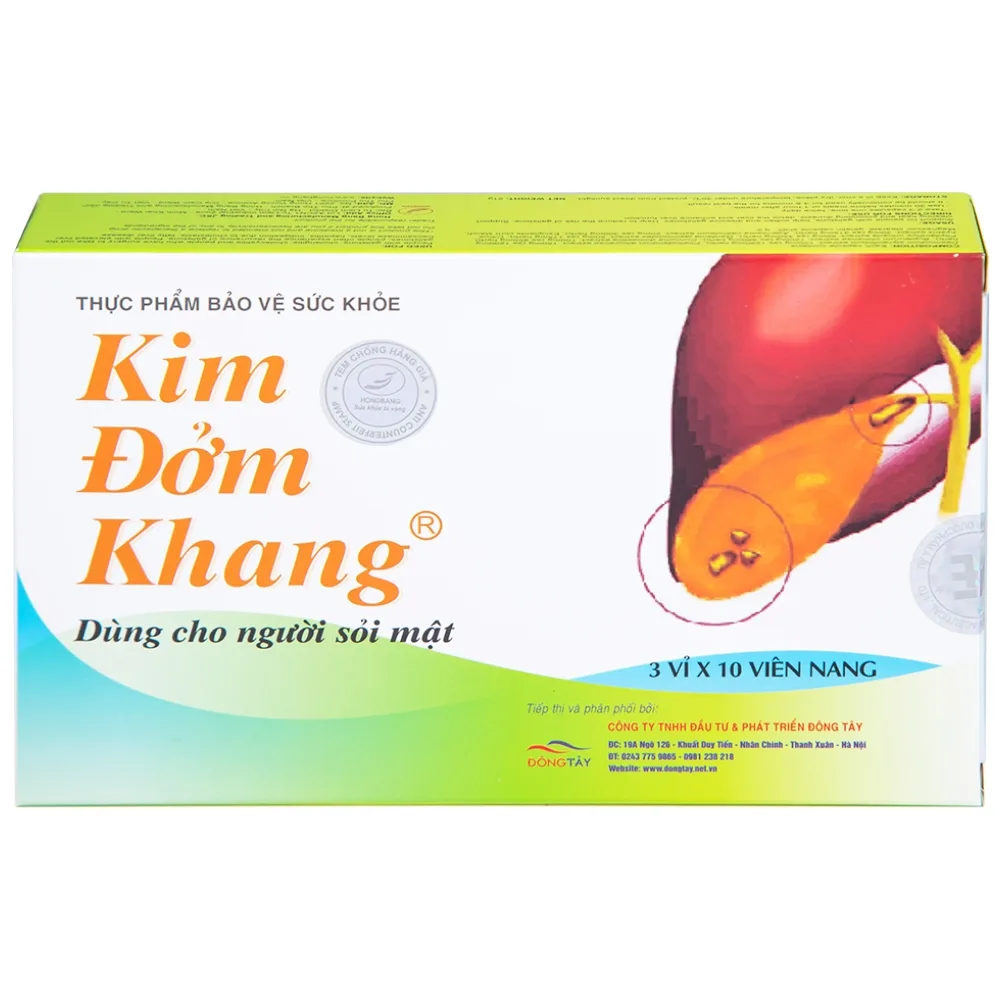 Hình ảnh Viên uống Kim Đởm Khang Hồng Bàng hỗ trợ cho người bị sỏi mật (3 vỉ x 10 viên)