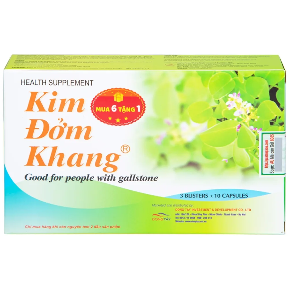 Hình ảnh Viên uống Kim Đởm Khang Hồng Bàng hỗ trợ cho người bị sỏi mật (3 vỉ x 10 viên)