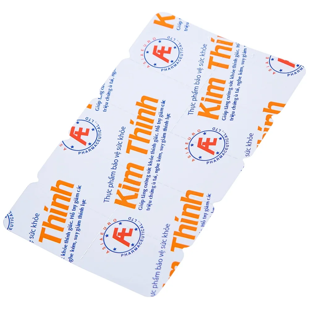 Hình ảnh Viên uống Kim Thính Á Âu hỗ trợ tăng cường sức khỏe thính giác (3 vỉ x 10 viên)