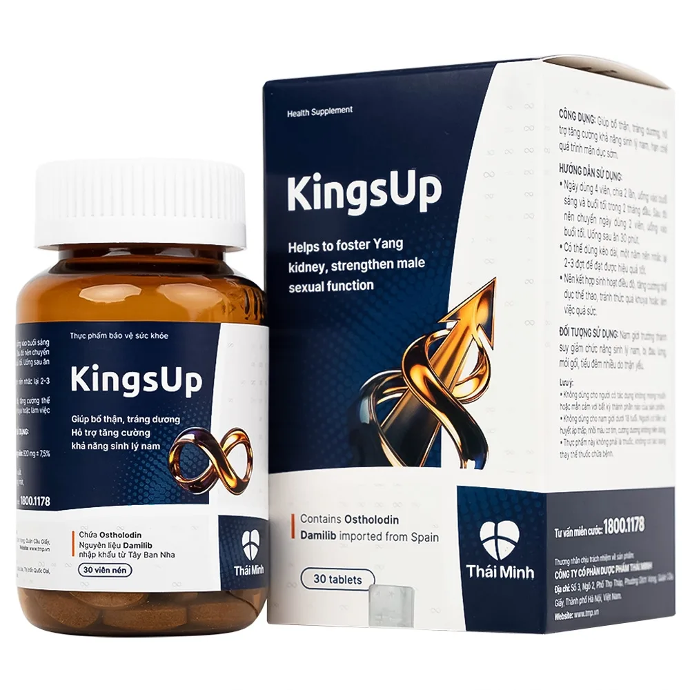 Hình ảnh Viên uống KingsUp Thái Minh bổ thận, tráng dương, hỗ trợ tăng cường khả năng sinh lý nam (30 viên)