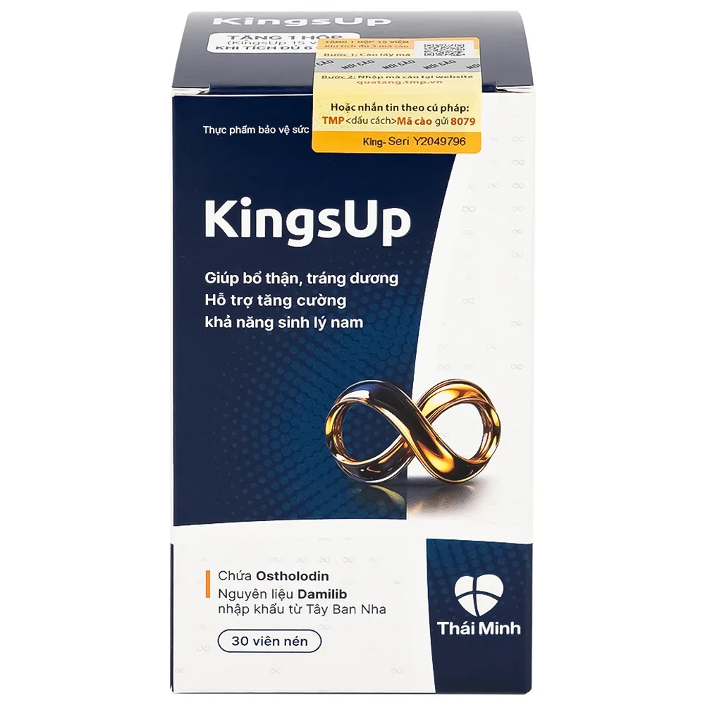 Hình ảnh Viên uống KingsUp Thái Minh bổ thận, tráng dương, hỗ trợ tăng cường khả năng sinh lý nam (30 viên) 