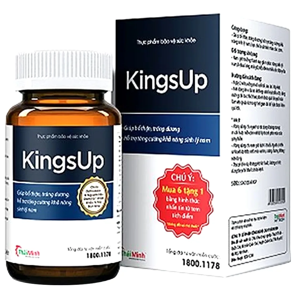 Hình ảnh Viên uống KingsUp Thái Minh bổ thận, tráng dương, hỗ trợ tăng cường khả năng sinh lý nam (80 viên)