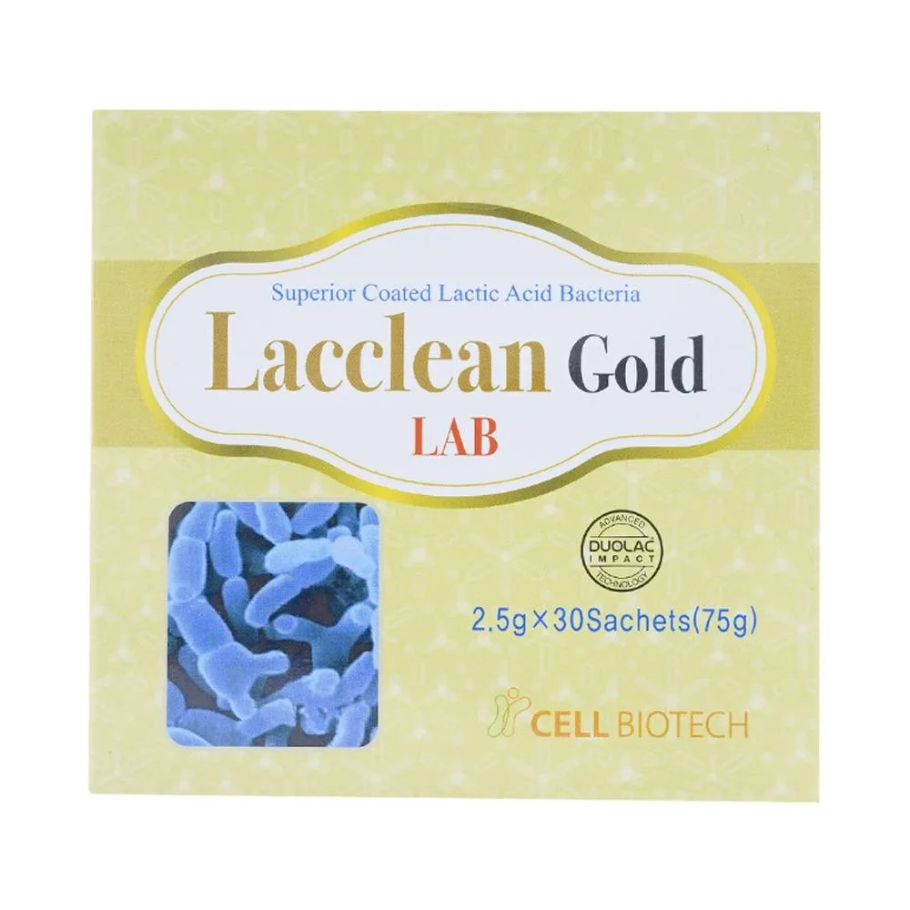 Hình ảnh Men vi sinh Lacclean Gold Lab điều trị rối loạn đường ruột do bệnh lý hoặc kháng sinh kéo dài (30 gói)
