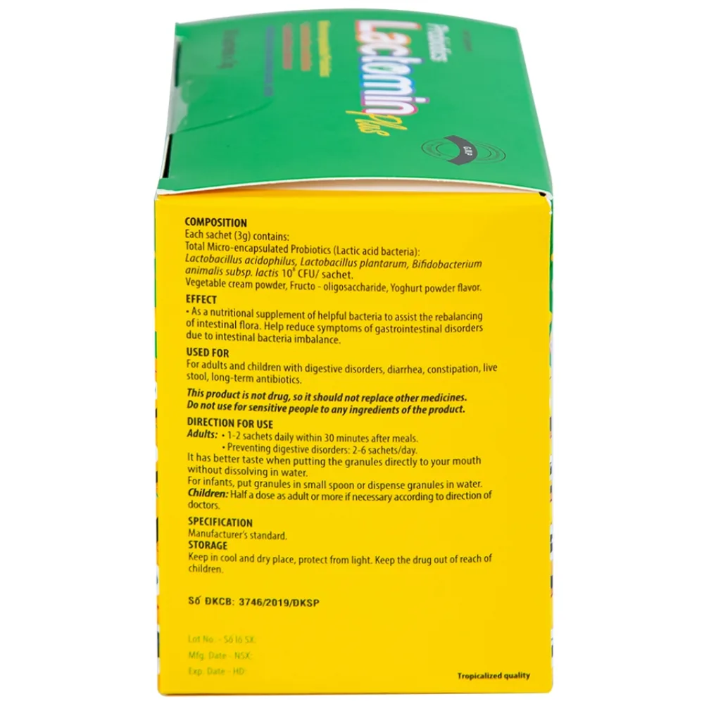 Hình ảnh Cốm Probiotics Lactomin Plus Novarex bổ sung vi khuẩn có ích, giúp cân bằng hệ vi sinh đường ruột (30 gói)