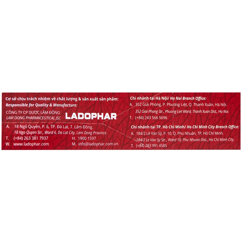 Hình ảnh Nước giải rượu bia Ladodetox Nosamin Ladophar hỗ trợ giải rượu, bia, giảm khó chịu (10 gói x 15ml)