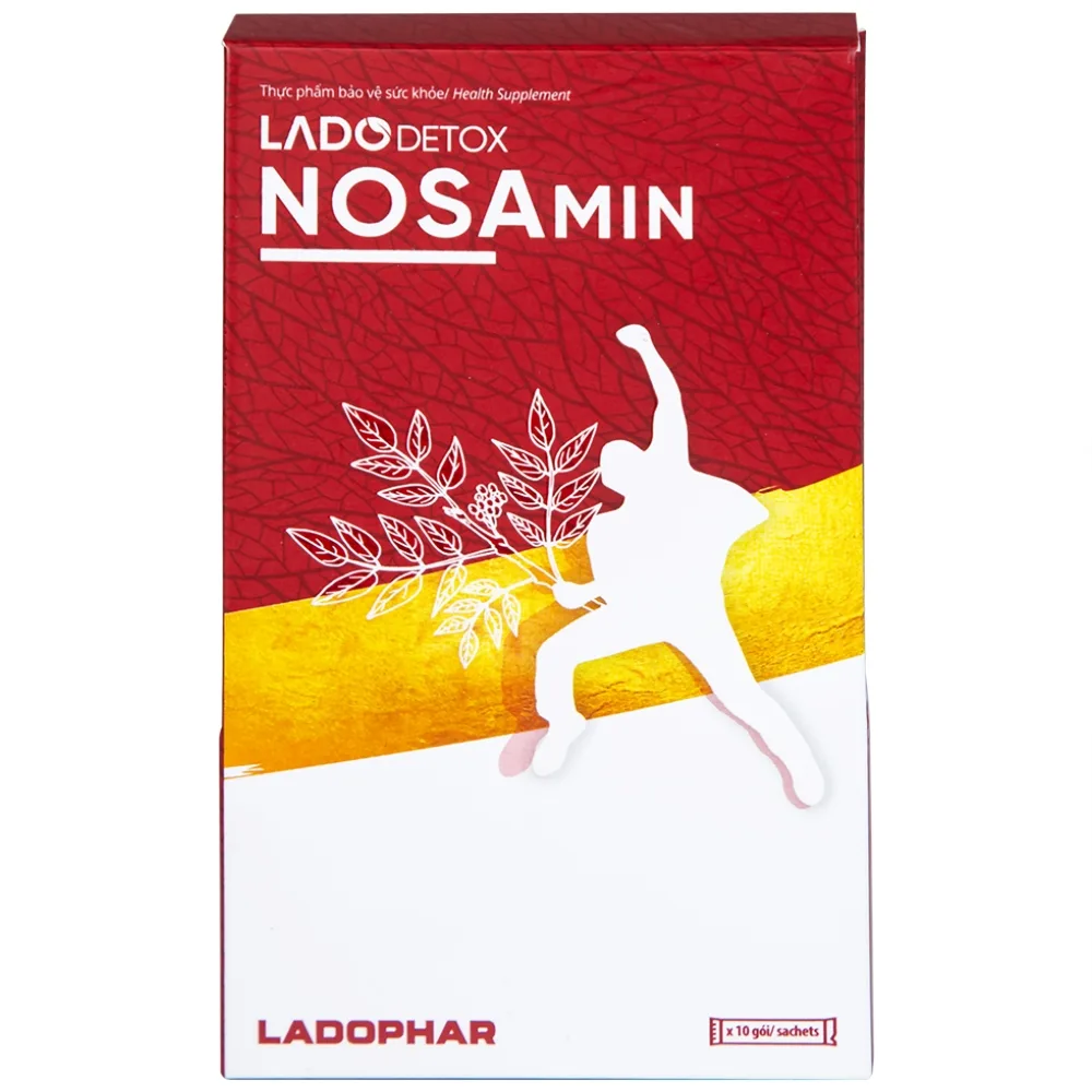 Hình ảnh Nước giải rượu bia Ladodetox Nosamin Ladophar hỗ trợ giải rượu, bia, giảm khó chịu (10 gói x 15ml)