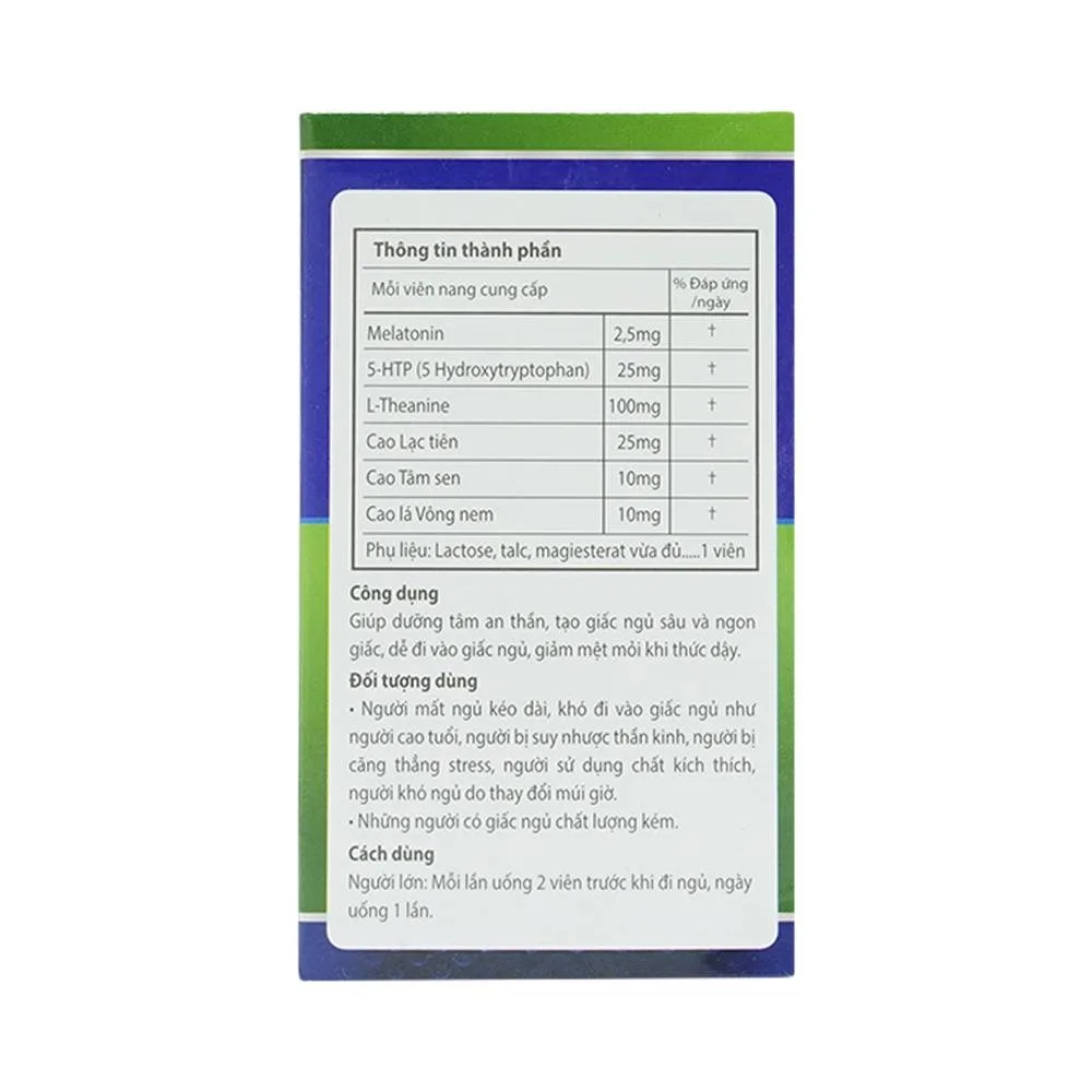 Hình ảnh Viên uống Lasenvon Hulipha hỗ trợ dưỡng tâm, an thần, ngủ ngon (60 viên)