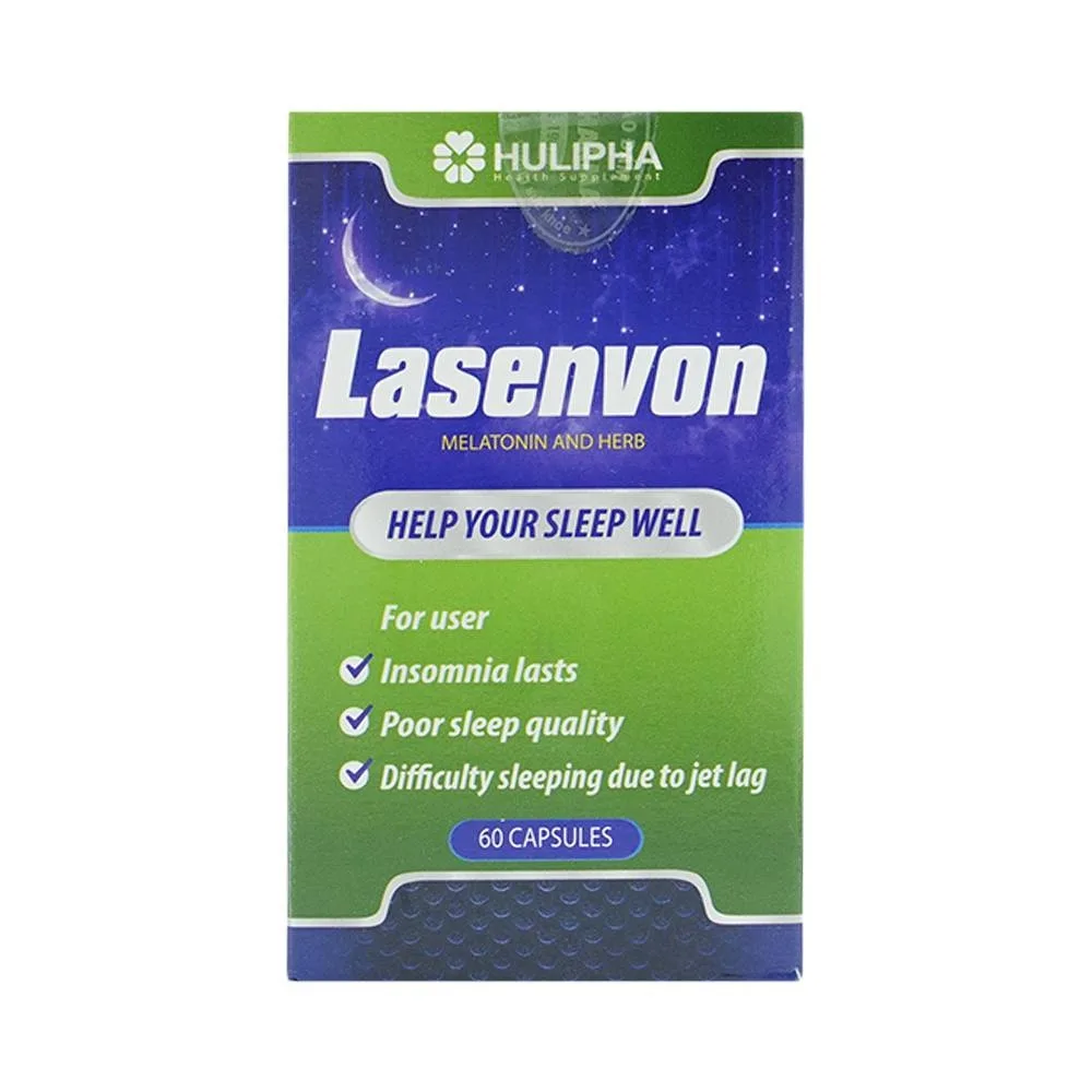Hình ảnh Viên uống Lasenvon Hulipha hỗ trợ dưỡng tâm, an thần, ngủ ngon (60 viên)
