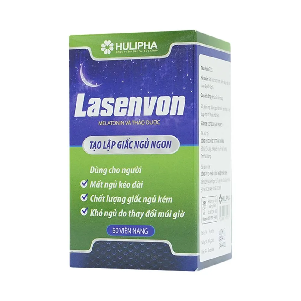 Hình ảnh Viên uống Lasenvon Hulipha hỗ trợ dưỡng tâm, an thần, ngủ ngon (60 viên)