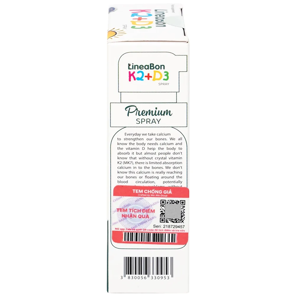 Hình ảnh Dung dịch dạng xịt LineaBon K2+D3 10ml bổ sung Vitamin D3 và Vitamin K2, hỗ trợ hấp thu canxi