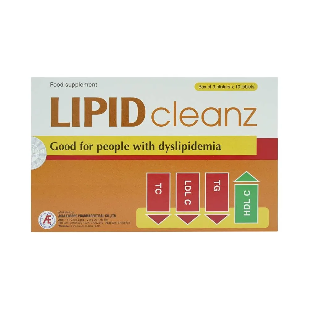 Hình ảnh Viên uống Lipid Cleanz IMC hỗ trợ giảm cholesterol trong máu, giảm nguy cơ xơ vữa động mạch (3 vỉ x 10 viên)