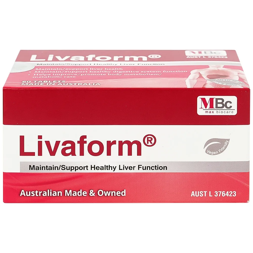Hình ảnh Viên uống Livaform Luca Pharma MPC hỗ trợ giải độc gan, giúp tăng cường chức năng gan (6 vỉ x 10 viên)