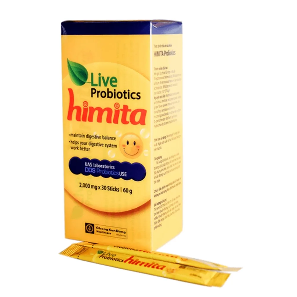 Hình ảnh Men vi sinh Live Probiotics Himita bổ sung lợi khuẩn, cân bằng hệ vi sinh đường ruột (30 gói)