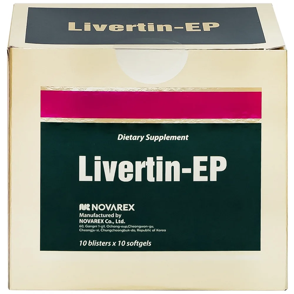 Hình ảnh Viên uống Livertin-EP Novarex bổ sung vitamin B1, B6, B12, niacin, canxi pantothenat cho cơ thể (10 vỉ x 10 viên)