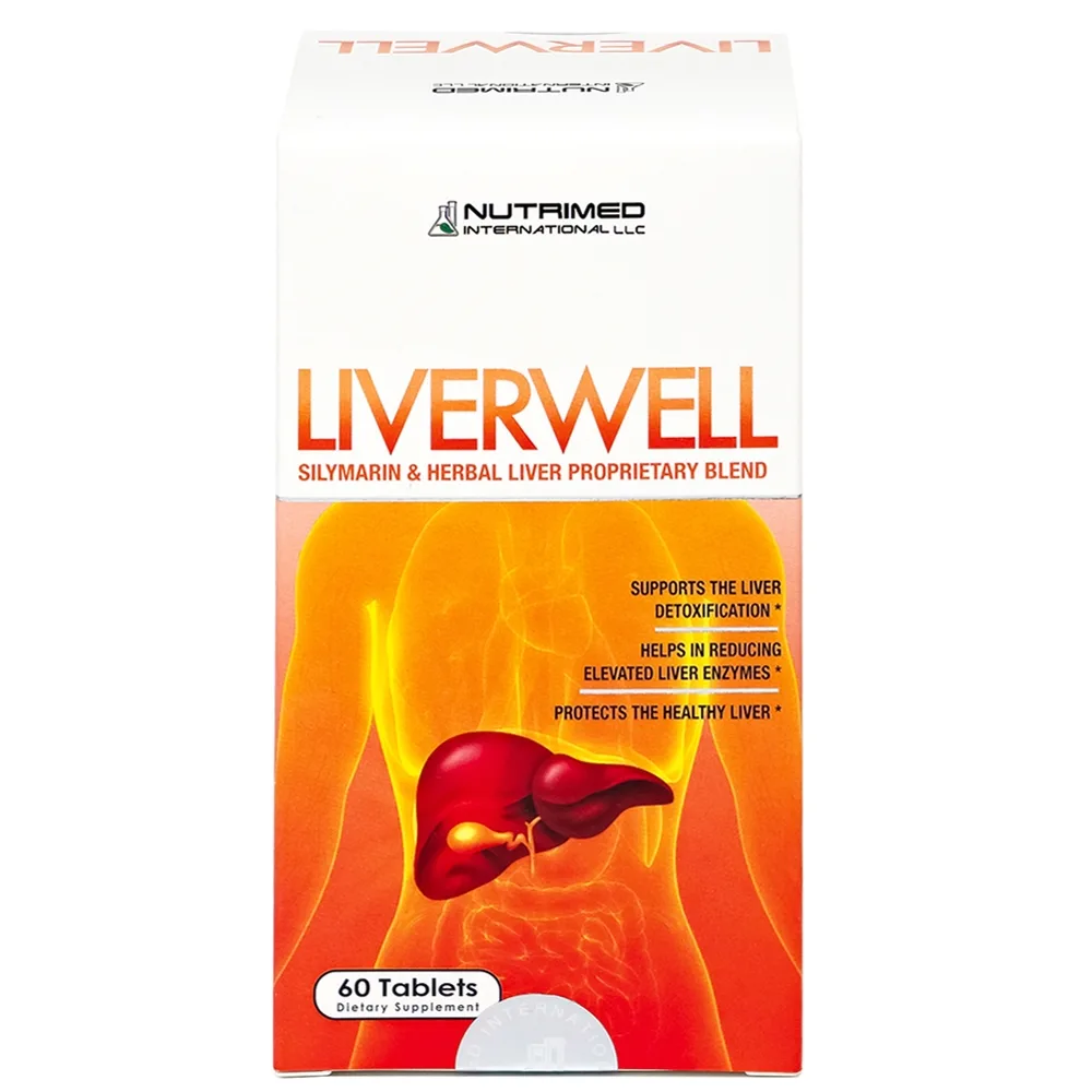 Hình ảnh Viên uống Liverwell Nutrimed hỗ trợ giải độc gan giúp hỗ trợ giải độc gan, bảo vệ tế bào gan (60 viên)